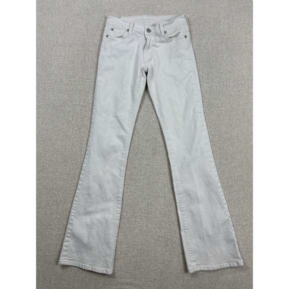 7 For All Mankind Denim - 7 For All Man Kind Womens Skinny Flared Jeans Size 26 White